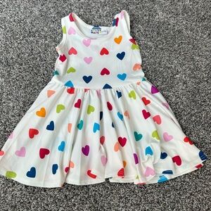 Dot Dot Smile colorful hearts tank dress size 12-24 months New with tags
